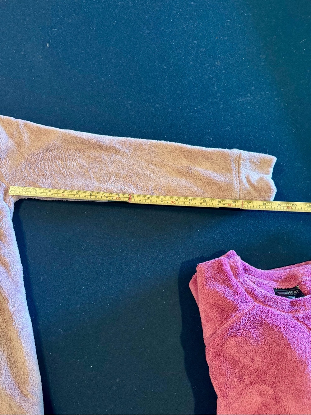 32 Degrees 3 Piece Fleece Tops & Patterned Leggings, Pink Maroon & Cream Small - Picture 5 of 16